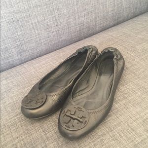 Tory Burch Black Leather Flats